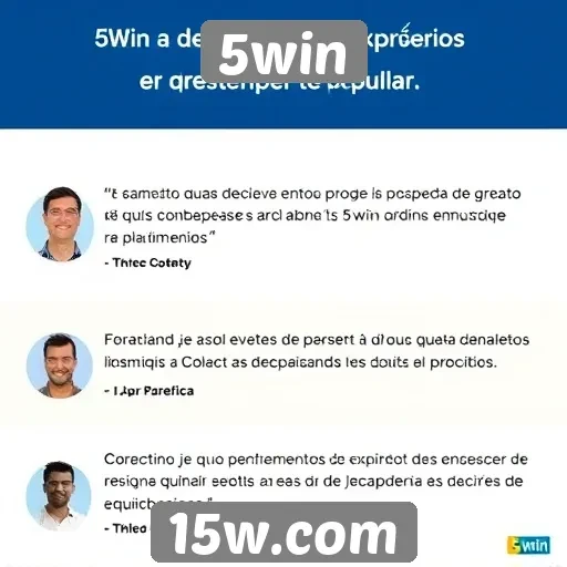 Depoimentos de usuários sobre a experiência no 5win